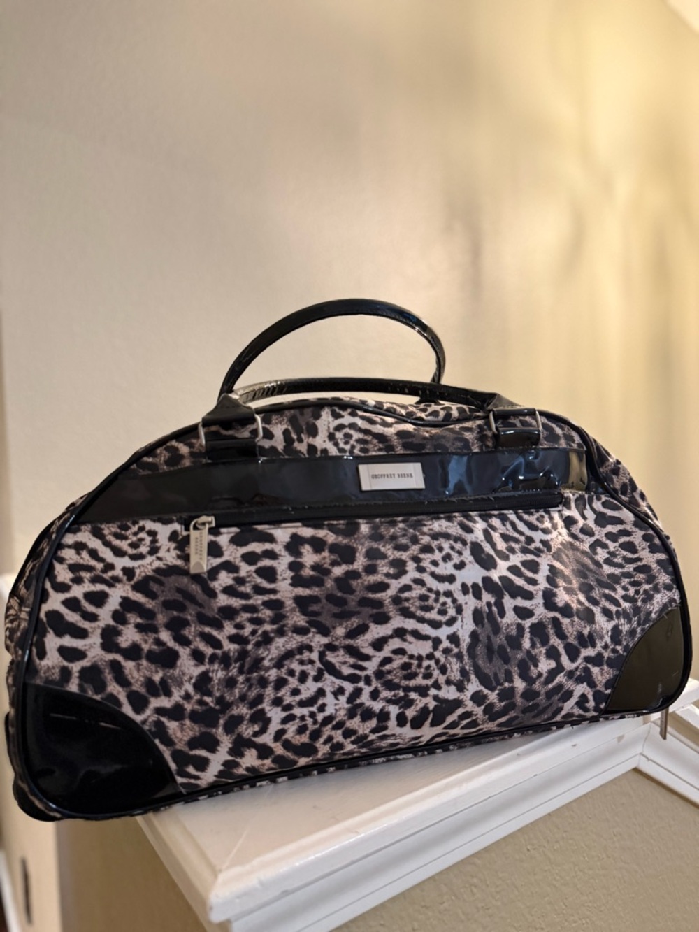 Geoffrey Beene Leopard Print Duffle Bag